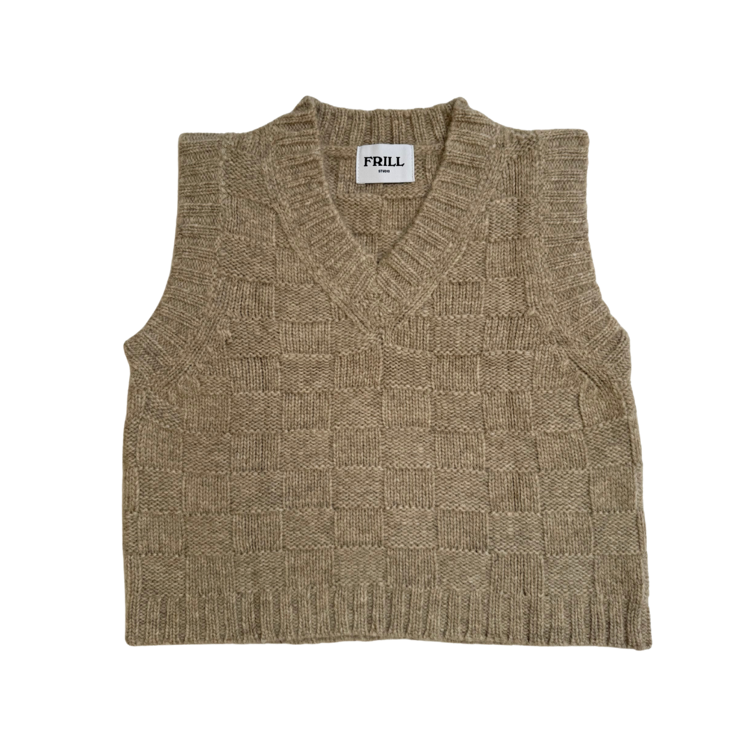 Puzzle Vest - Oatmeal – Frill Studio