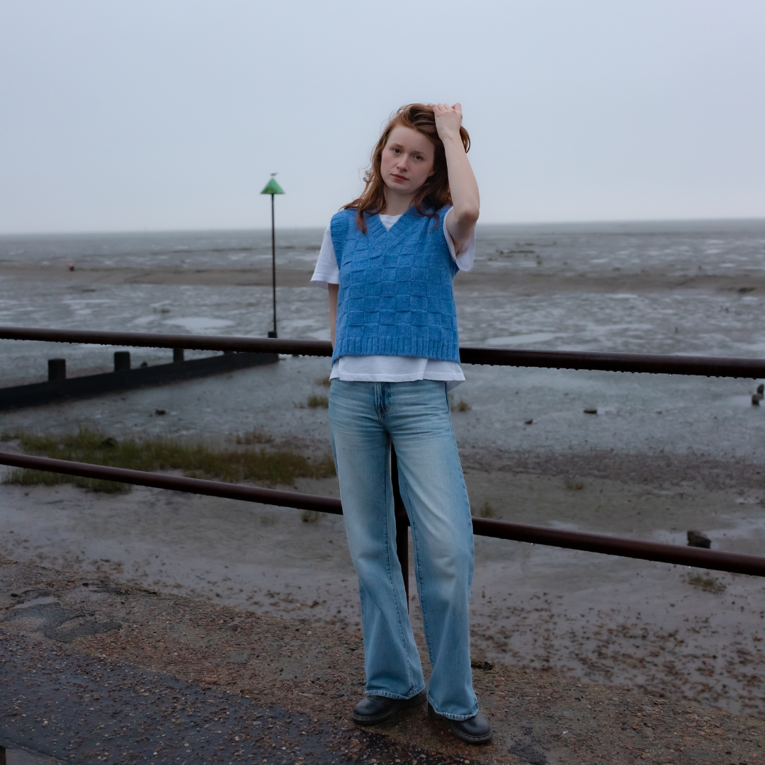 Puzzle Vest - Sky Blue