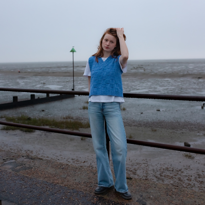 Puzzle Vest - Sky Blue